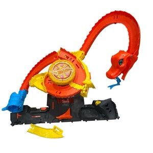 Hot Wheels City Toy Car Track Set Pizza Slam Cobra Attack Playset Snake Tail